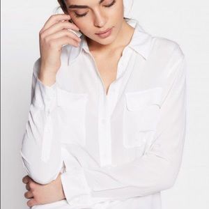 Equipment Signature Silk Blouse White